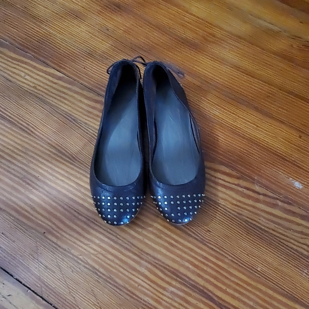 Brown Studded Flats